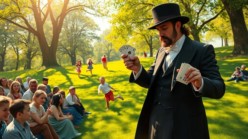mago en el parque
