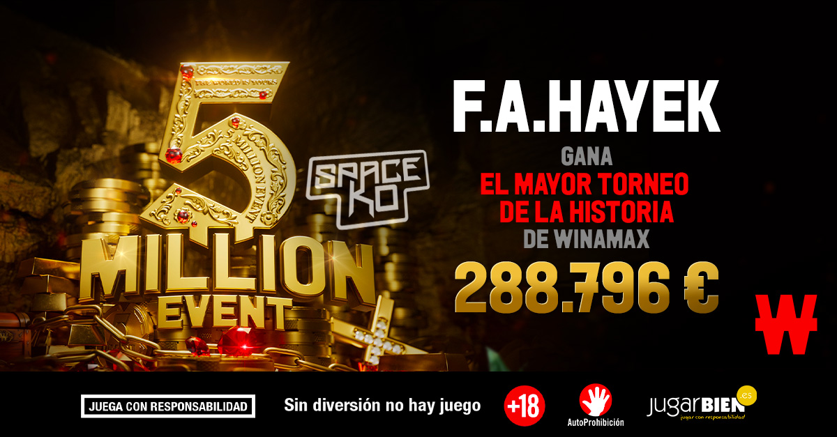 Hayek, ganador del 5 Million Event
